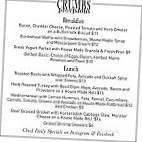 Crumbs Provisions menu