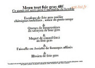 Les 3 Faisans menu