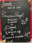 Restaurant du Fronton menu