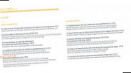 La Vague d'Or menu