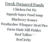 Weatherlow Farms menu