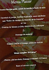 Le Temps de Vivre menu