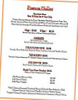 Possumholler menu