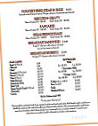 Possumholler menu