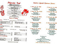 Kowloon Restaurant menu