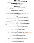 Côté Mer menu