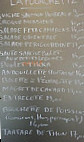 La Fourchette menu