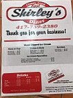 Shirley's Diner menu