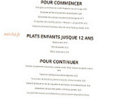 Les Pieds Dans Le Plat menu