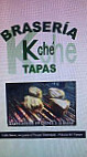 Brasería K-ché Tapas menu