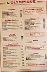 Brasserie L'olympique menu