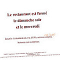 Le Colombier menu