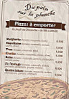 Du Pain Sur La Planche menu