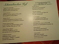 Schwaibacher Hof menu