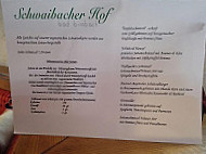 Schwaibacher Hof menu