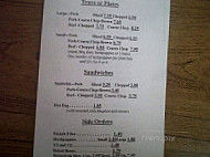 Alston Bridges Barbecue menu