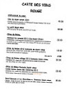 Le Clos Des Arts menu