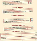 L'ere Du Temps menu