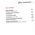 La Perelle menu