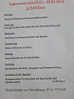 Waldschänke Zur Distelklinge menu