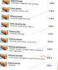 Pizza Delice menu