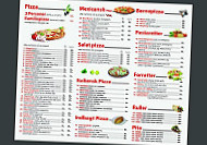 Valentino Pizzaria menu