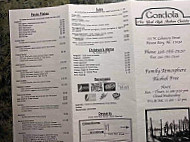 Gondola Italian menu