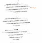 Relais des Saveurs menu