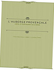 L'auberge Provençale menu