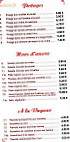 La Taverne de Chine menu