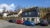 The Shepherd And Dog outside