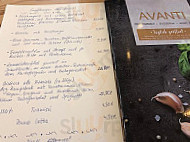 Pizzeria Avanti menu