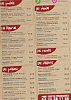 Pizzaliz menu