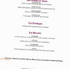 Restaurant Le Saint Hilaire menu