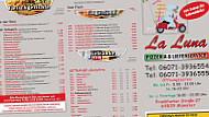 La Luna menu