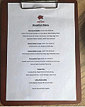 The Red Cow menu