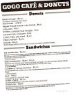 Go Go Cafe Donuts menu