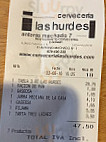 Cervecería Las Hurdes menu