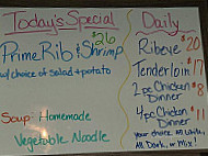 White Springs Night Club menu