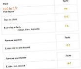 Les Temps Durables menu