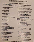 The Profile Tavern menu