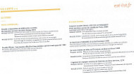 La Vague d'Or menu