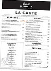 Le Bellevue menu