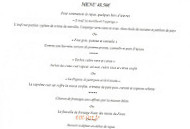 La Roseraie menu