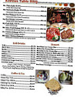 Cana Korean menu