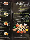 Asian Family menu