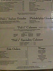 Pizza Pub menu