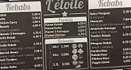 L'etoile menu