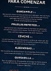 La Copa Rota menu