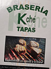 Brasería K-ché Tapas menu